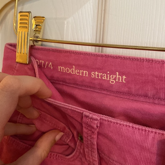 Loft Modern Straight Pink Corduroys 27/4 - Picture 2 of 3